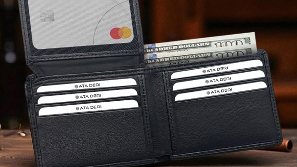 Bölmeli Hakiki Deri Cüzdan Siyah 1004