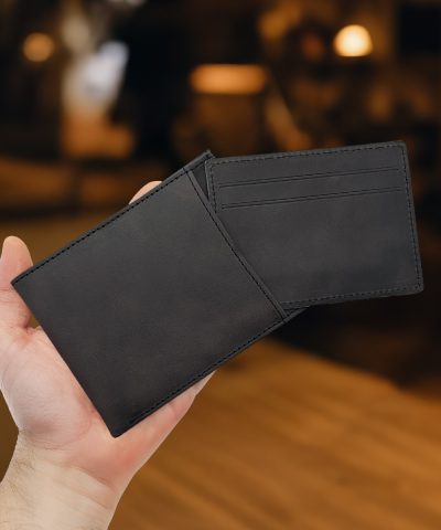 Crazy Kanguru Bölmeli Hakiki Deri Cüzdan Siyah 1024