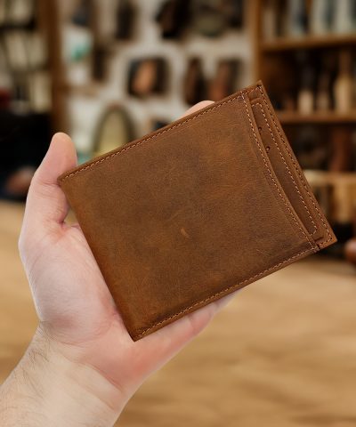 Crazy Kanguru Bölmeli Hakiki Deri Cüzdan Taba Eskitme 1025