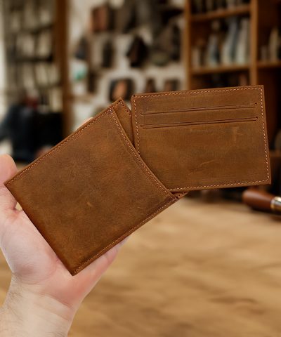 Crazy Kanguru Bölmeli Hakiki Deri Cüzdan Taba Eskitme 1025