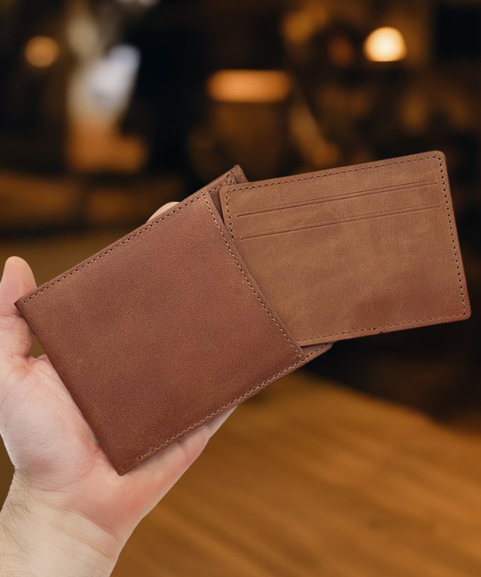 Crazy Kanguru Bölmeli Hakiki Deri Cüzdan Taba 1026