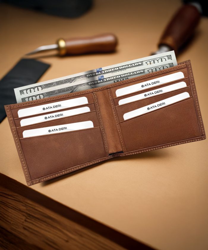 Crazy Kanguru Bölmeli Hakiki Deri Cüzdan Taba 1026