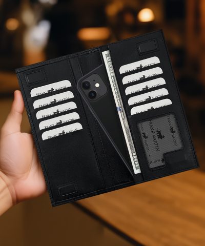 Hakiki Deri Telefon Bölmeli Cüzdan Mıknatıslı El Tutmalı 1032