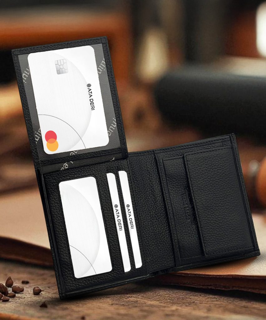 Erkek Hakiki Deri Bozuk Para Gözlü Cüzdan Dikey 158