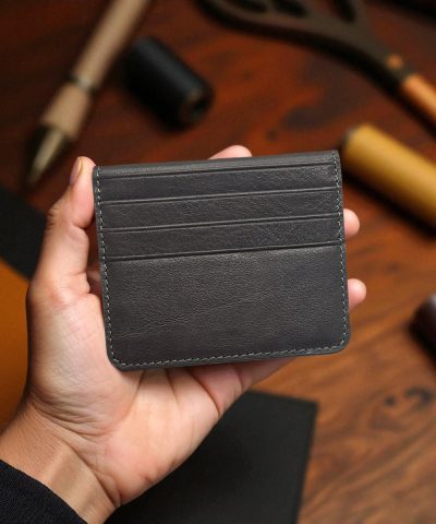 Hakiki Deri Kartlık Cüzdan Gri