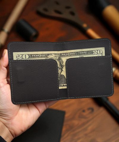 Gri Renk Hakiki Deri Kartlık Cüzdan