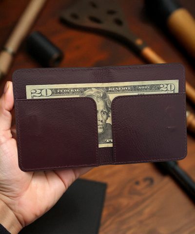 Bordo Renk Deri Kartlık Cüzdan