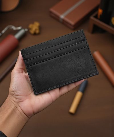 Gerçek Deri Kartlık Siyah