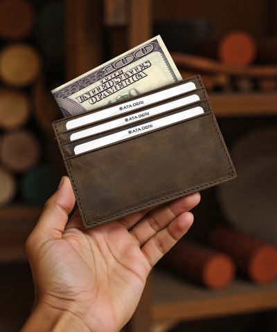 Gerçek Deri Kartlık Kahve