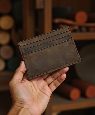 Hakiki Deri Kartlık Kahve