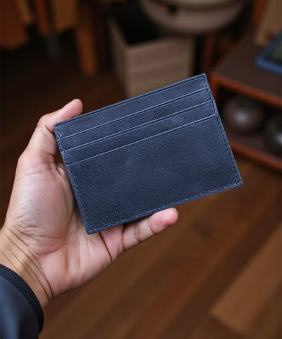 Mavi Hakiki Deri Kartlık