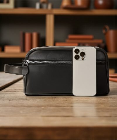 siyah renk deri el çantası