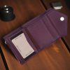 Zarf Model Gerçek Deri Mor Kadın Cüzdan