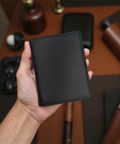 Erkek Deri Cüzdan Dikey Siyah 103