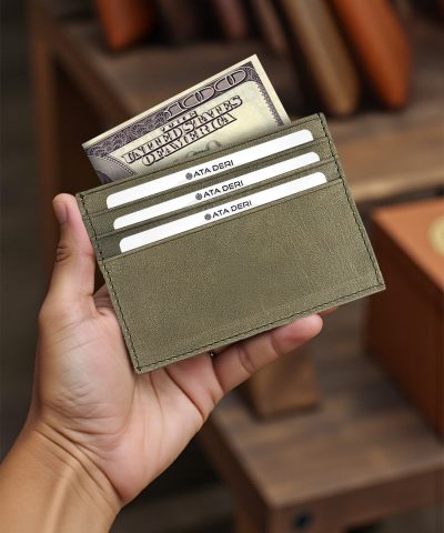 Crazy Deri Yeşil Kartlık 058